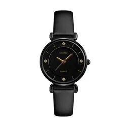 Годинник Skmei 1330 batterfly чорний жіночий  (1330 black - leather)