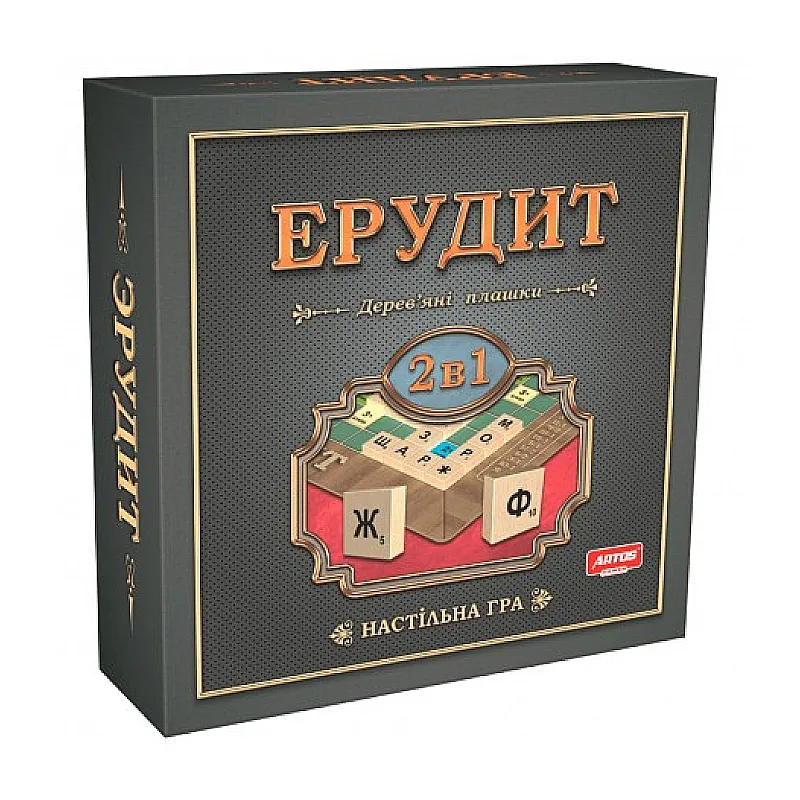 Гра настільна розвиваюча &#039;Ерудит 2 у 1&#039; (укр.), в кор. 34*30*6см, ARTOS Games (0987)