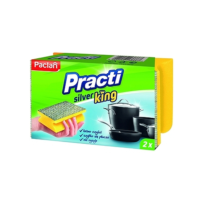 Губка кухонна Paclan SILVER KING, 2шт (136667) large popup