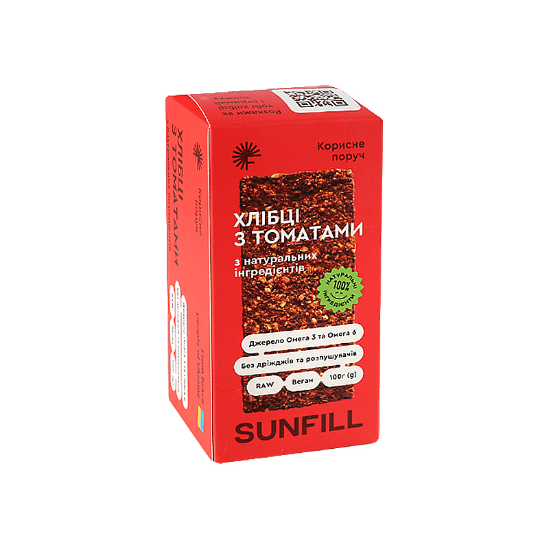 Хлібці Sunfill з томатами, 100 г. (260828) large popup