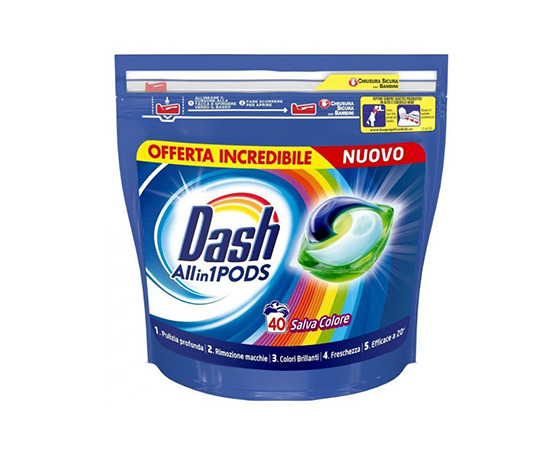 Капсули Dash для прання 3в1 Color, 40шт large popup