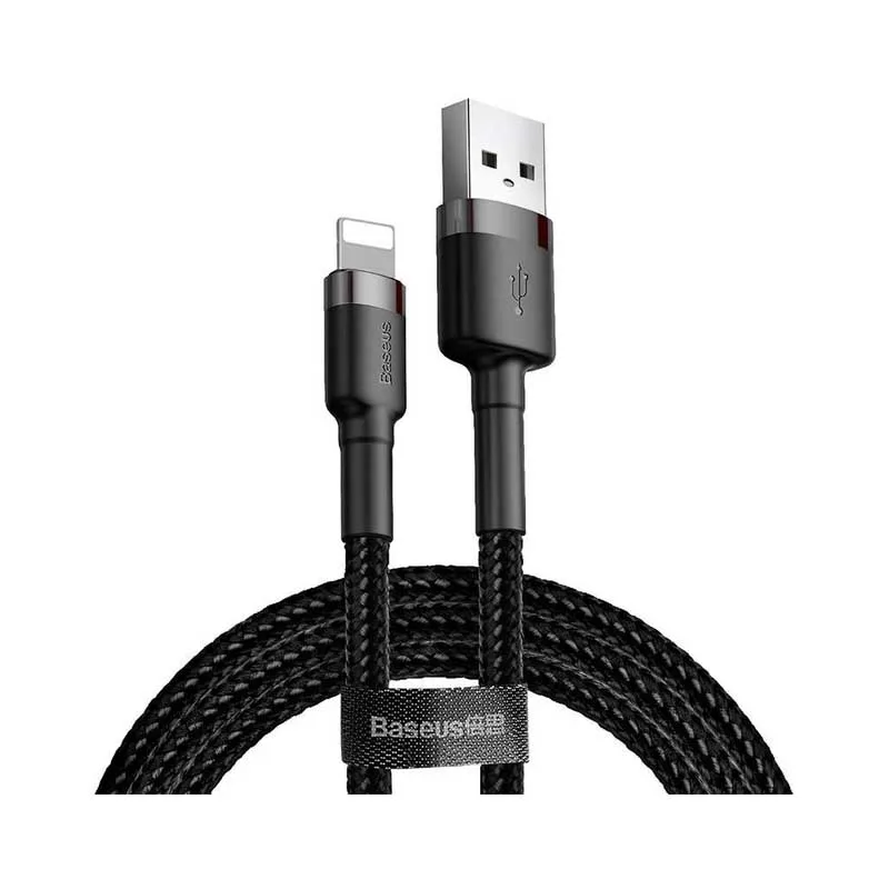 Кабель Baseus Cafule Cable Lightning USB 2A, 1м, чорний