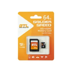 Карта пам'яті GTL M6, microSDHC 64Gb, Class10 UHS-1, SD адаптер (GTL-64-Micro)