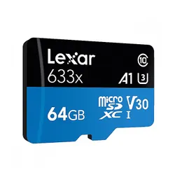 Карта пам&#039;яті LEXAR 633x MicroSDXC Card, 64GB Class 10 (UHS-1 U3) (534999) thumbnail