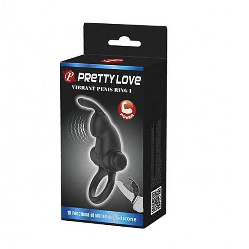 Кільце ерекційне Pretty Love Vibrant Penis Ring I, чорне (1880) large popup