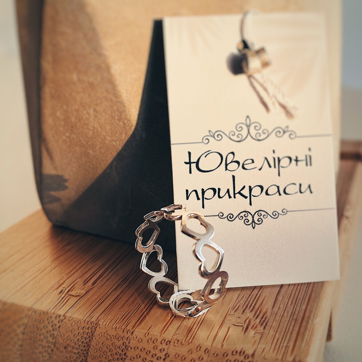 Каблучка сердечки, срібло, р.16.0 (829599) large popup