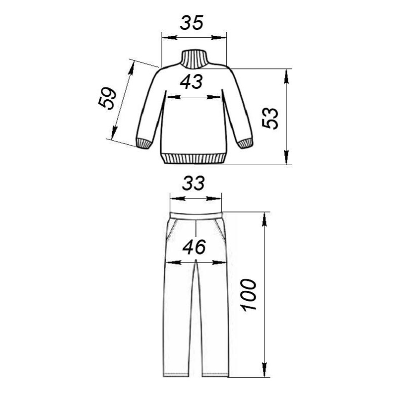 Костюм Art Knit теплий в&#039;язаний шафран, гірчичний, р.S-M (014172) large popup