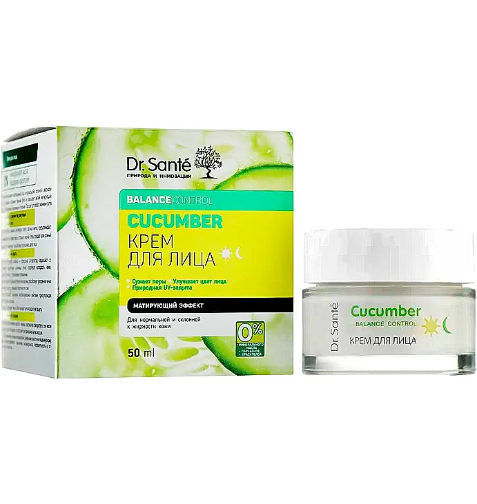 Крем для обличчя Dr.Sante Cucumber Balance Control, 50 мл (03460)