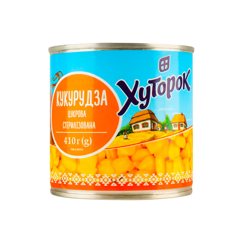 Кукурудза цукрова ТМ &#039;Хуторок&#039;, ж/б, 410 г. (780189)  large popup