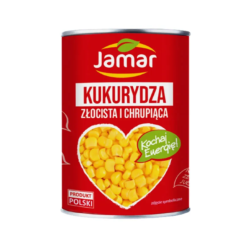 Кукурудза Jamar консервована золотиста та хрустка (солодка),  у ж/б, 400 г.