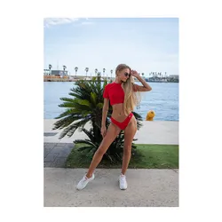 Купальний комплект artGO sport Crop-top + String, матовий, р.ХL (108)  thumbnail