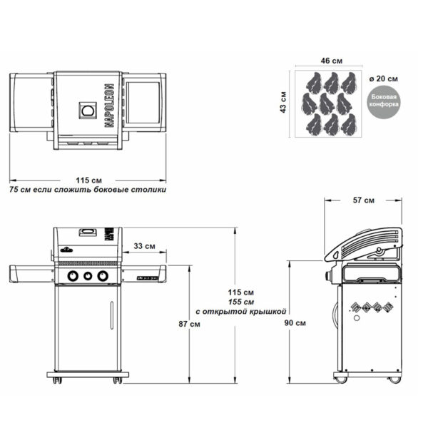 Газовый гриль Napoleon Legend 325 (LD325BPSS-1) large popup