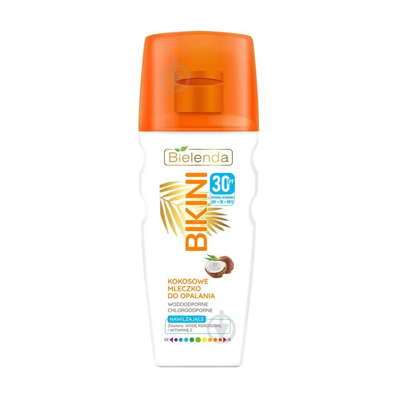 Лосьйон сонцезахисний Bielenda BIKINI SPF30, кокосовий, 200мл (038847)