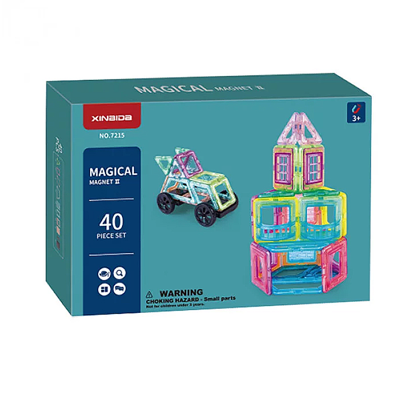 Магнітний конструктор Magical Magnet II 40 деталей large popup