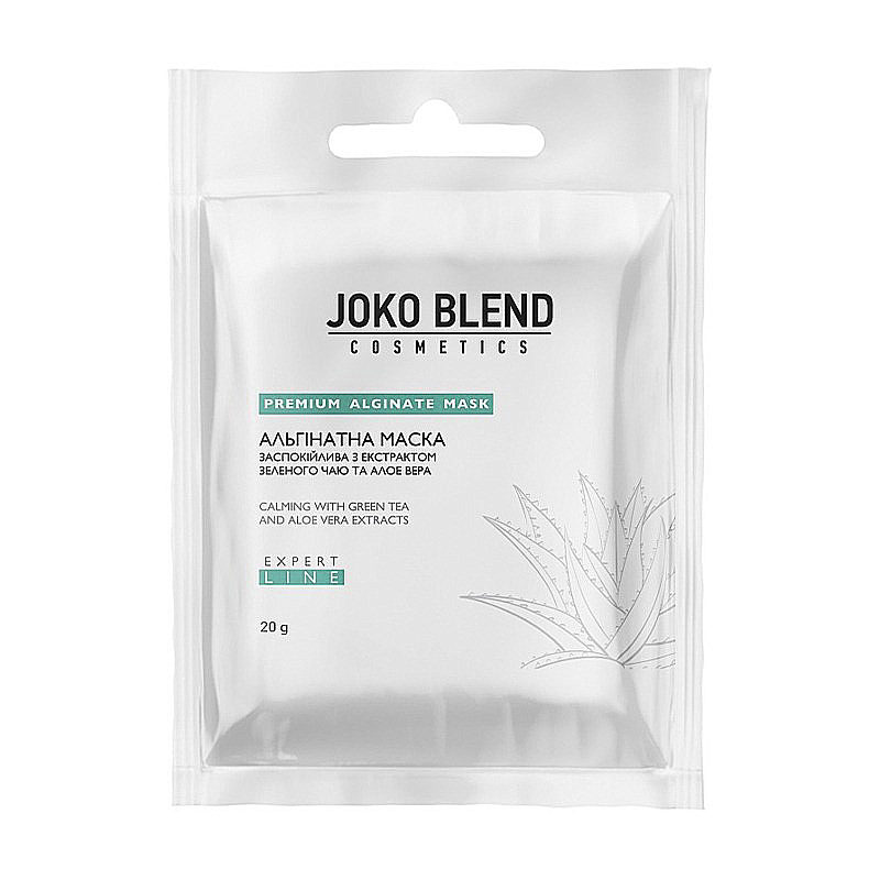 Маска альгінатна Joko Blend з екстрактом зеленого чаю та алое вера, заспокійлива, 20г (401877) large popup