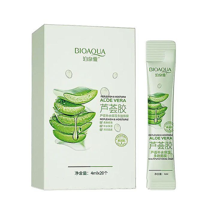 Маска для обличчя BIOAQUA ALOE VERA зволожуюча, стік 4мл (12584) large popup