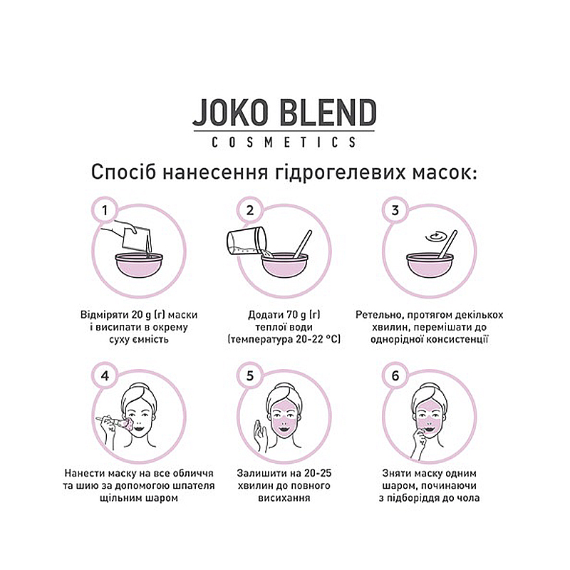 Маска гідрогелева Joko Blend Bourbon Rose, 20г (401150) large popup