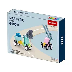 Магнітний конструктор Magnetic Sticks Машинки 24 деталей