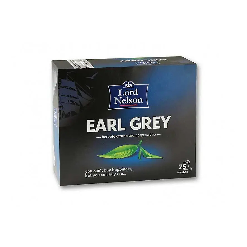 Міцний чай чорний із бергамотом у пакетиках Lord Nelson Earl Grey Strong, 75 шт., Польща large popup