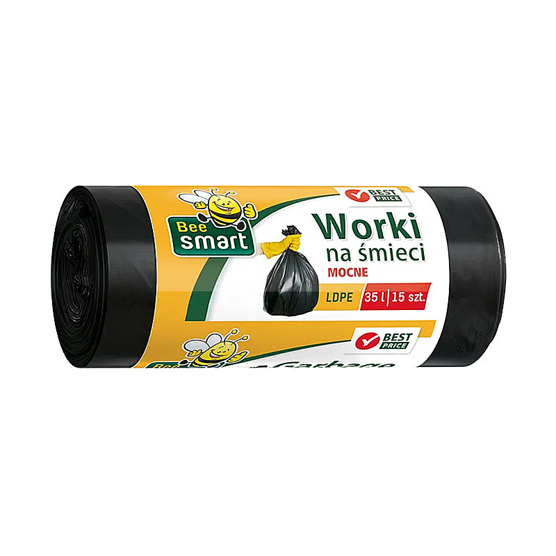 Мішки Paclan Bee Smart Bin Liner для сміття 35л, 15шт (242320) large popup