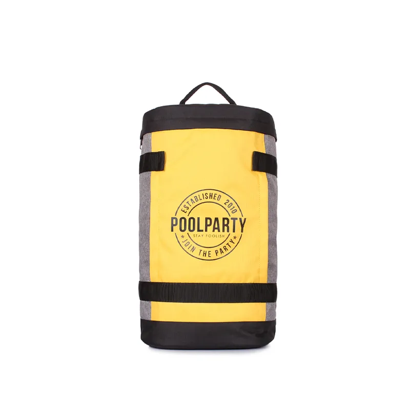 Молодіжний рюкзак POOLPARTY Tracker з принтом (tracker-yellow-grey) МП