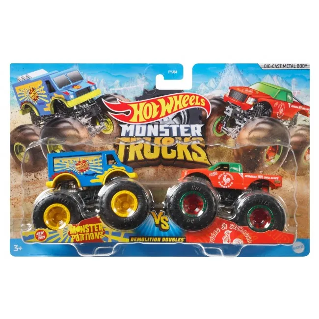 Набір із 2 машинок-позашляховиків серії &quot;Monster Trucks&quot; Hot Wheels (в ас.) (FYJ64)