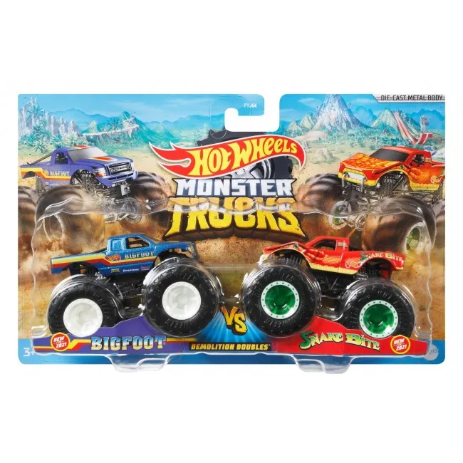 Набір із 2 машинок-позашляховиків серії &quot;Monster Trucks&quot; Hot Wheels (в ас.) (FYJ64)