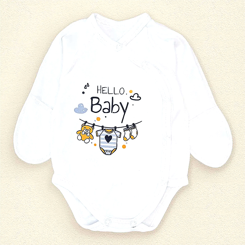 Набір Dexter&#039;s для новонародженого боді   повзунки &quot;Hello Baby&quot;, молочний, 62 см (d945х-мл) large popup