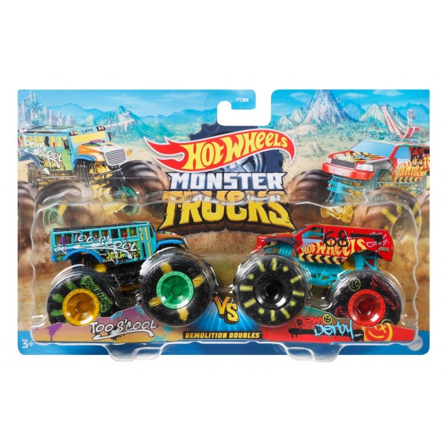 Набір із 2 машинок-позашляховиків серії &quot;Monster Trucks&quot; Hot Wheels (в ас.) (FYJ64) large popup