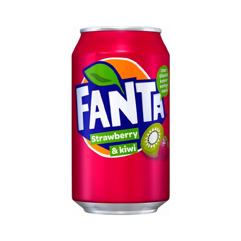 Напій газований Fanta зі смаком полуниці та ківі, ж/б, 330 мл (987984). large popup