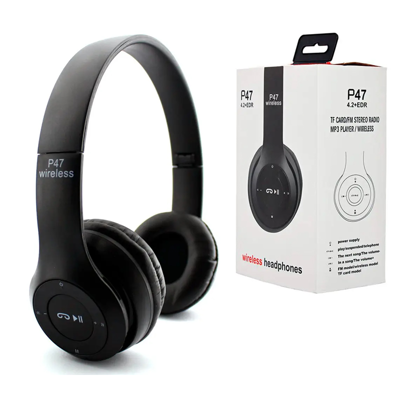 Навушники Wireless P47 Headphone, SD   Bluetooth, чорний large popup