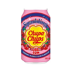 Напій газований Chupa Chups зі смаком вишні, ж/б, 345 мл. (415383)