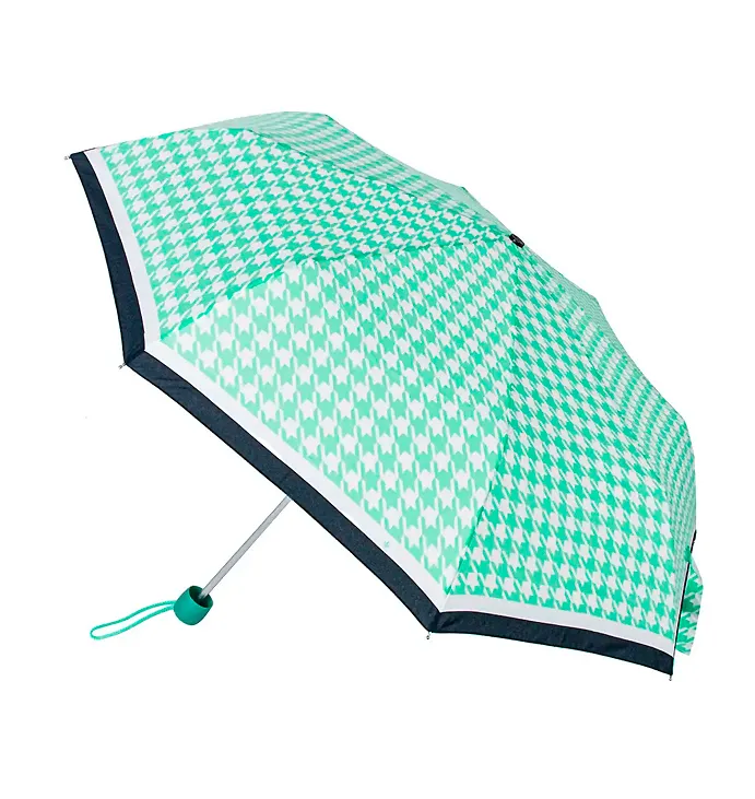 Парасолька жіноча Fulton L354-040898 Minilite-2 Minty Houndstooth  (56506)