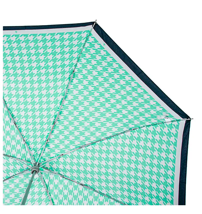 Парасолька жіноча Fulton L354-040898 Minilite-2 Minty Houndstooth  (56506)