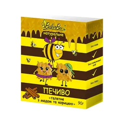 Печиво BakerBee натуральне з медом та корицею, 90 г. (580094)