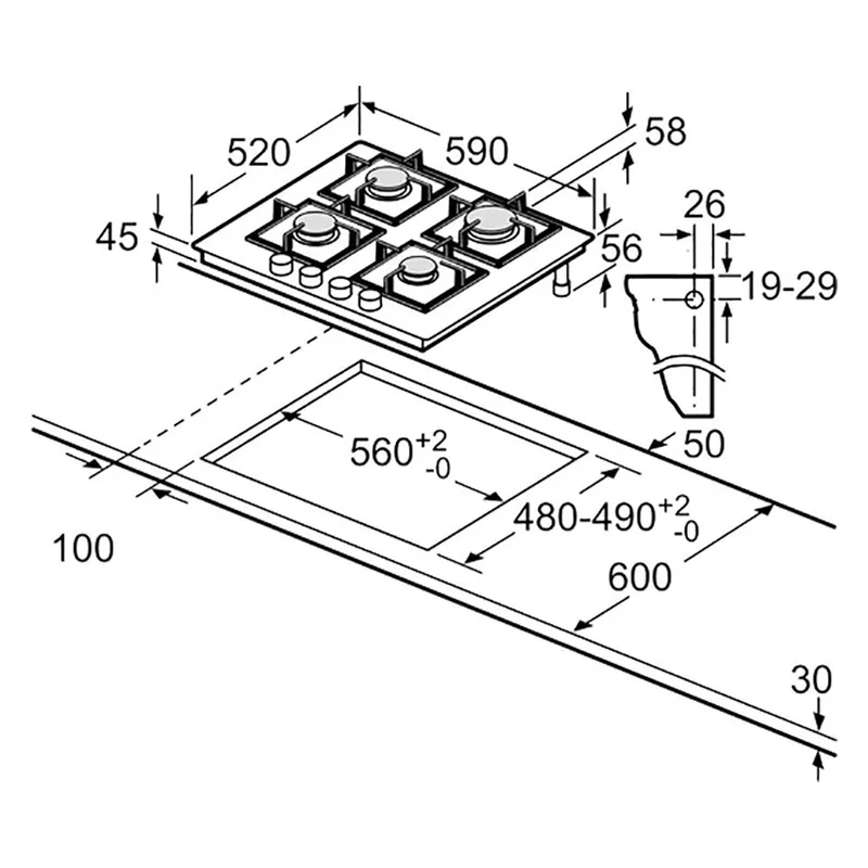 Поверхня газова BOSCH PNP 6B6O92R