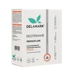 Порошок DelaMark для кольорової білизни безфосфатний з ефектом кондиціонера, 1 кг (330970)