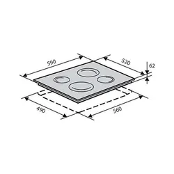 Поверхня варильна VENTOLUX HI 64 TC, індукційна (2059765961550) МП thumbnail