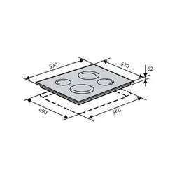 Поверхня варильна Ventolux HV 64 TC, електрична, склокерамічна (2059765961321) МП thumbnail