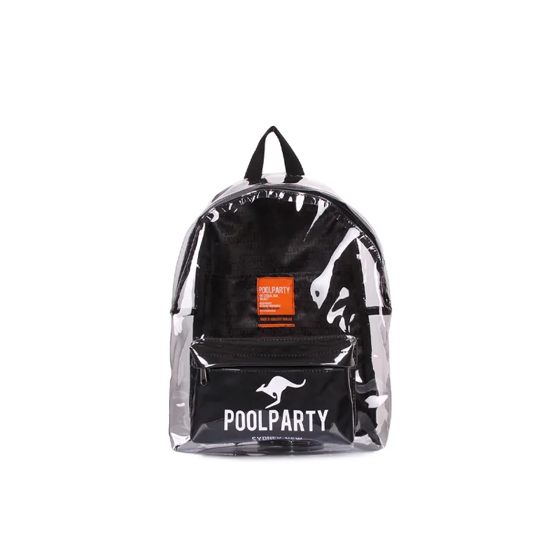 Прозорий рюкзак POOLPARTY Plastic чорний (bckpck-plastic-black) МП