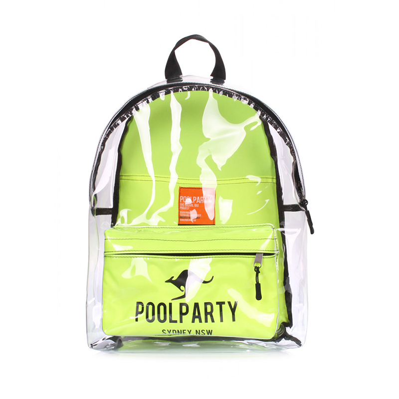 Прозорий рюкзак POOLPARTY Plastic жовтий (bckpck-plastic) МП large popup