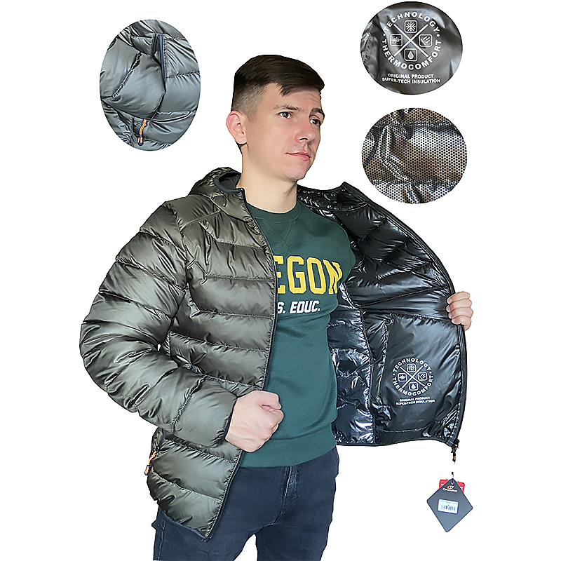 Пуховик зимовий Carpe-Diem Bigfood Winter з технологією Omni-Heat, хакі, р.48 large popup