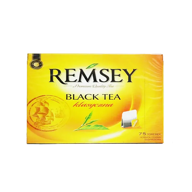 Чай чорний без добавок у пакетиках Ramsey Black Tea Clasyczna, 75 шт, Польща