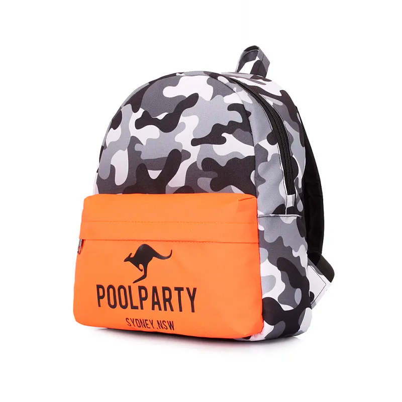 Рюкзак жіночий POOLPARTY Mini камуфляжний (mini-camo-orange) МП