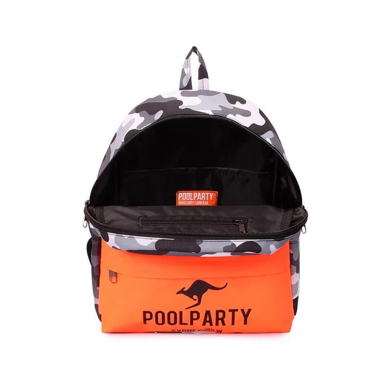 Рюкзак жіночий POOLPARTY Mini камуфляжний (mini-camo-orange) МП