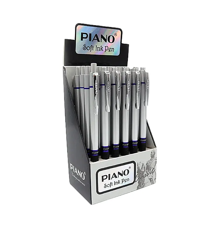 Ручка масло автомат &#039;Piano&#039;синя, грип, 24 шт в упаковці  (186PT_)