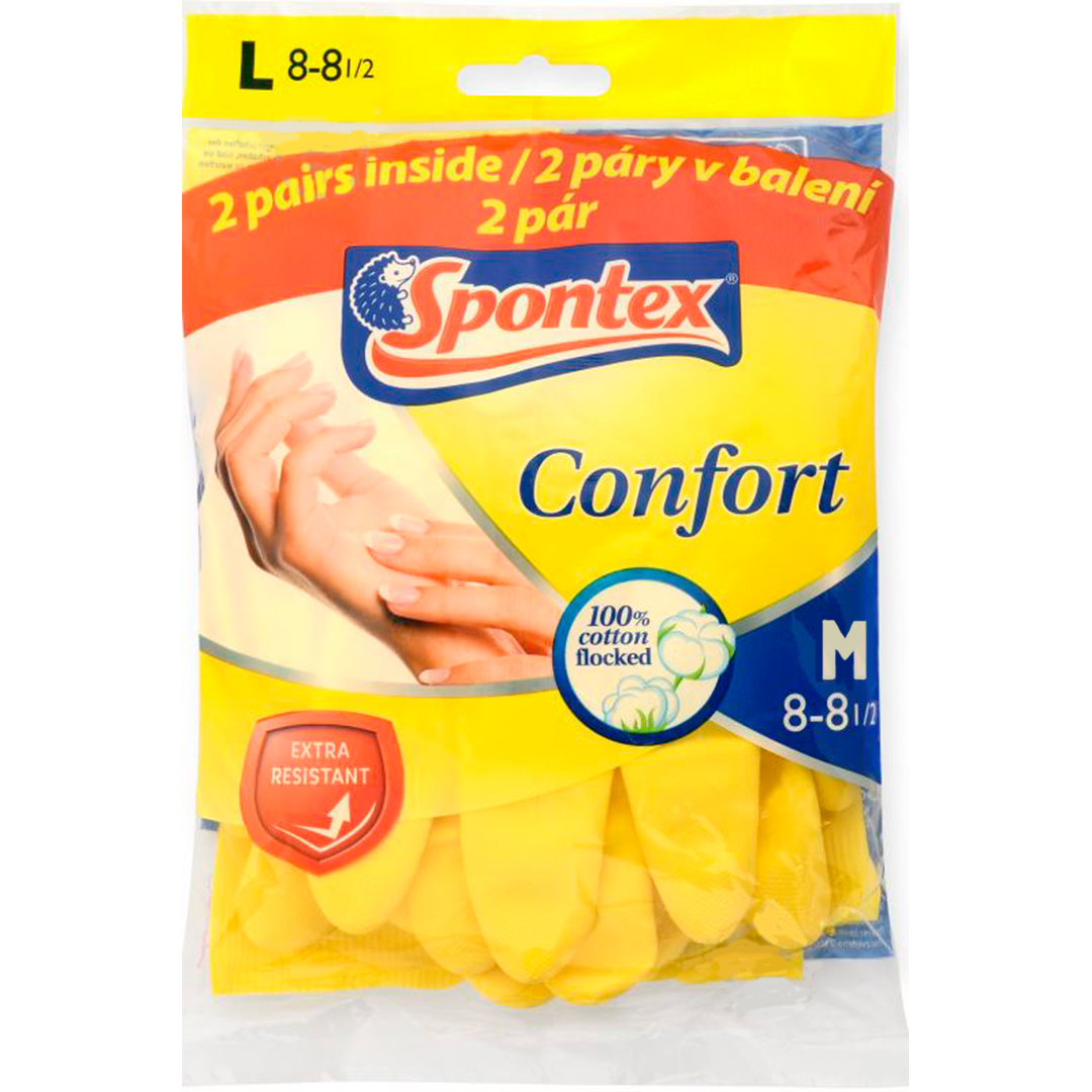 Рукавички Spontex CONFORT р.M, 2 пар/уп. large popup