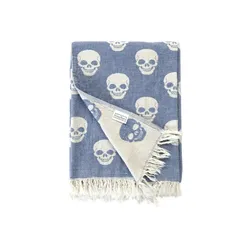 Рушник Lotus Home, Pestemal, 90*160, skull denim (денім) (svt-2000022305860) thumbnail