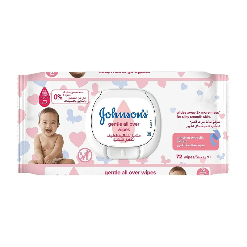 Серветки  Johnson&#039;s Baby дитячі, лагiдна турбота, 72 шт (421810)