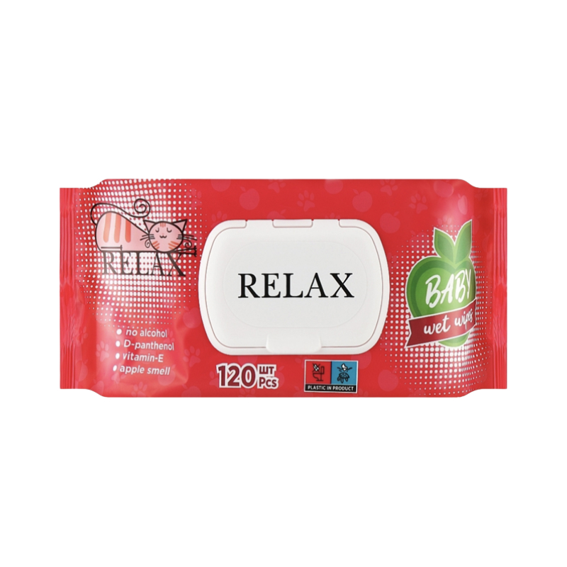 Серветка волога Relax Яблуко, 120шт (500298) large popup